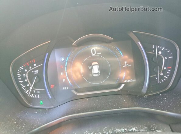 5NMS5CAA2KH042031 2019 HYUNDAI SANTA Charcoal Вид щитка приладів