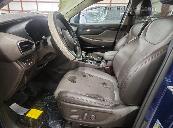 5NMS5CAA3LH237279 2020 HYUNDAI SANTA Blue Front interior view