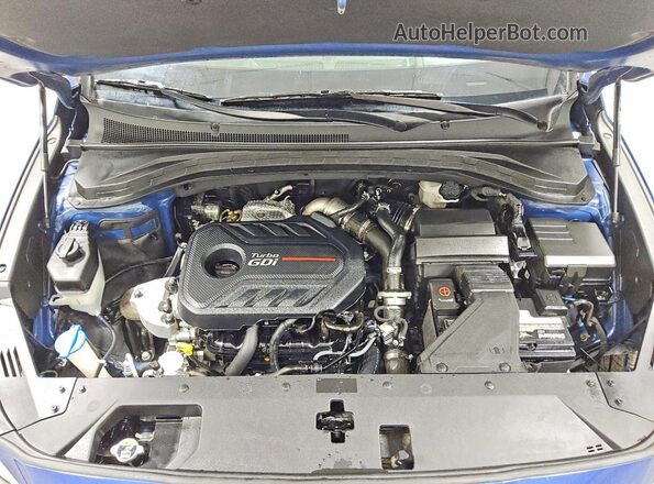 5NMS5CAA6LH243044 2020 HYUNDAI SANTA Blue Widok komory silnika