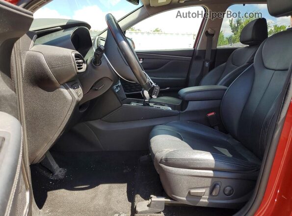 5NMS5CAA8KH070707 2019 HYUNDAI SANTA Red Widok wnętrza z przodu