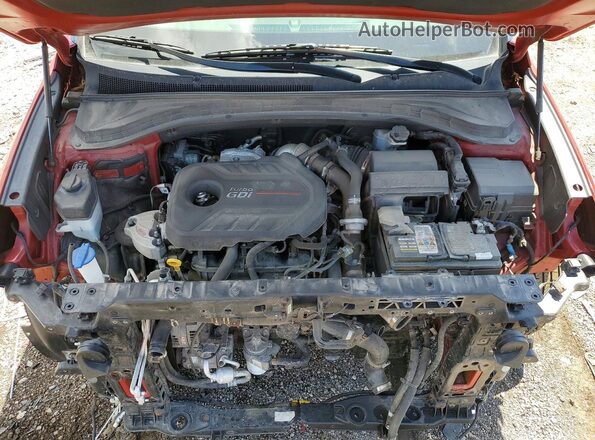 5NMS5CAA8KH070707 2019 HYUNDAI SANTA Red Widok komory silnika