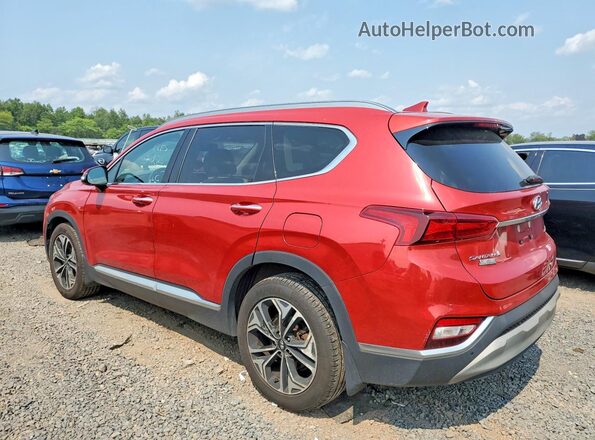 5NMS5CAA9KH133815 2019 HYUNDAI SANTA Темно-бордовый Задняя левая четверть
