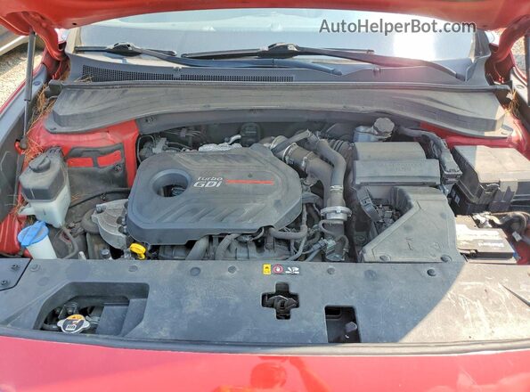 5NMS5CAA9KH133815 2019 HYUNDAI SANTA Темно-бордовый Вид подкапотного пространства