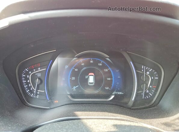 5NMS5CAA9KH133815 2019 HYUNDAI SANTA Темно-бордовый Вид щитка приборов