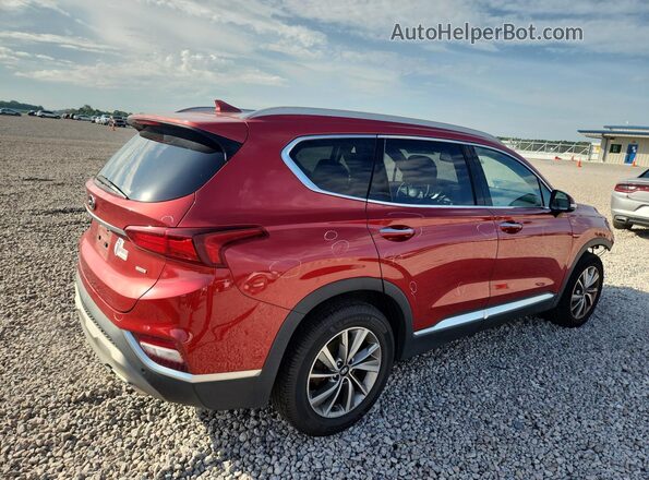 5NMS5CAD1KH115349 2019 HYUNDAI SANTA Красный Задняя правая четверть