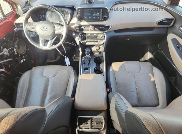 5NMS5CAD1KH115349 2019 HYUNDAI SANTA Красный Вид панели приборов