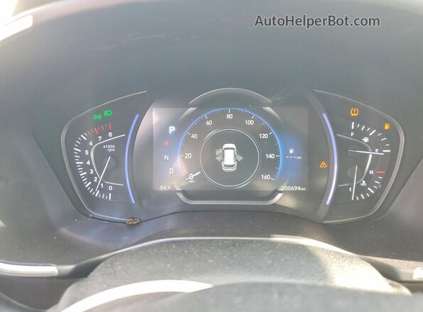5NMS5CAD4LH200445 2020 HYUNDAI SANTA Silver ხელსაწყოთა პანელის ხედი