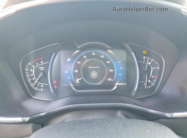 5NMS5CAD5KH089189 2019 HYUNDAI SANTA Gray Widok zestawu wskaźników