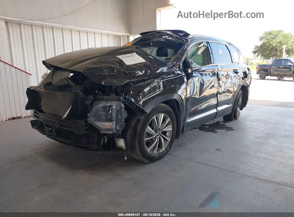 5NMS5CAD6LH170980 2020 HYUNDAI SANTA FE Черный Передняя левая четверть