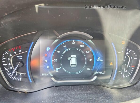 5NMS5CAD7LH178070 2020 HYUNDAI SANTA Gray Instrument cluster view