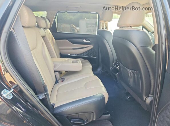 5NMS5CAD8KH055392 2019 HYUNDAI SANTA Black Rear seats view