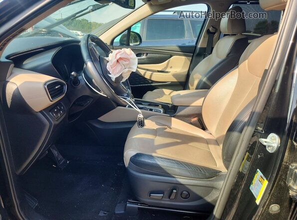 5NMS5CAD8KH055392 2019 HYUNDAI SANTA Black Front interior view
