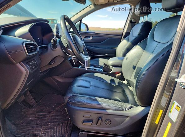 5NMS5CAD9KH092340 2019 HYUNDAI SANTA Gray Вид салону спереду