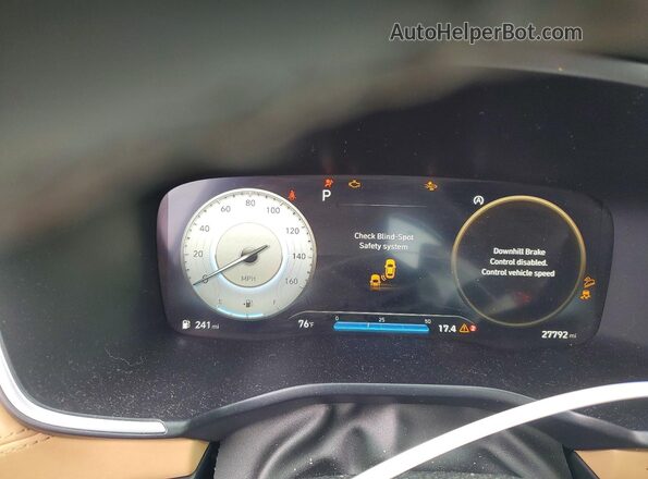5NMS5DAL0MH349210 2021 HYUNDAI SANTA White Vista del cuadro de instrumentos
