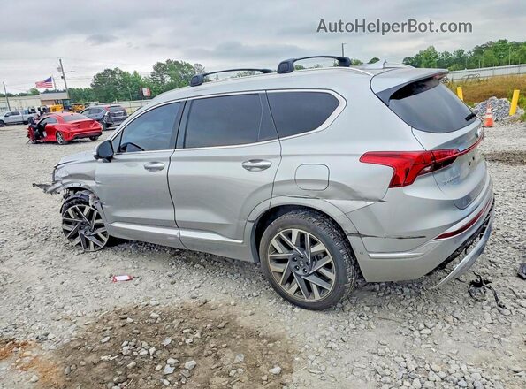 5NMS5DAL4MH365278 2021 HYUNDAI SANTA Silver Rear left