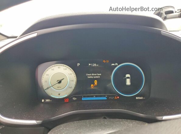 5NMS5DAL4MH365278 2021 HYUNDAI SANTA Silver Instrument cluster view