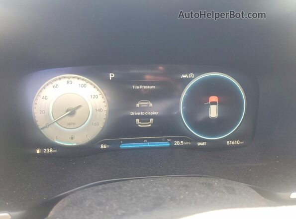 5NMS64AJ1NH386814 2022 HYUNDAI SANTA Black Instrument cluster view