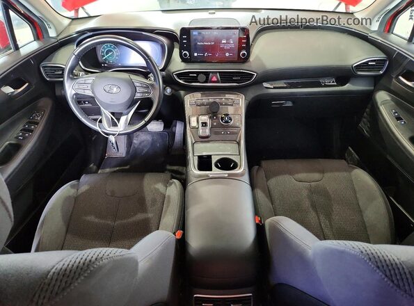 5NMS6DAJ7MH370485 2021 HYUNDAI SANTA Red წინა პანელის ხედი