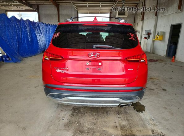 5NMS6DAJ7MH370485 2021 HYUNDAI SANTA Red უკანა ხედი