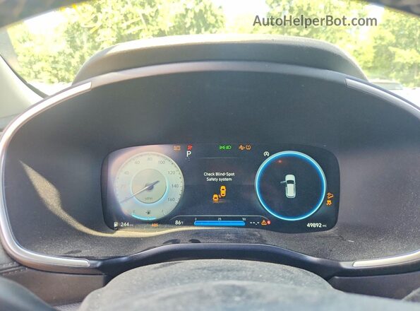 5NMS6DAJ9NH424080 2022 HYUNDAI SANTA Gray Instrument cluster view