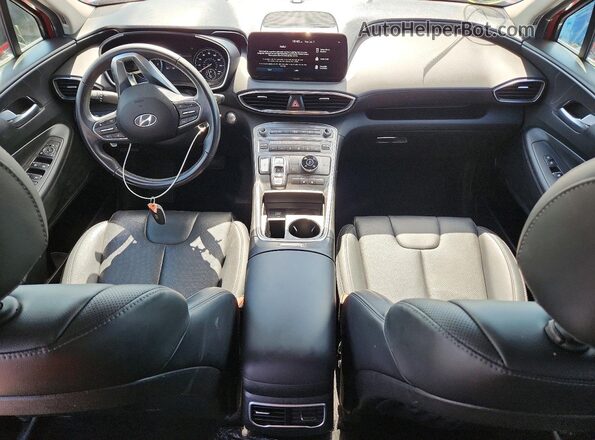 5NMS6DAJXPH527348 2023 HYUNDAI SANTA Red Dashboard view