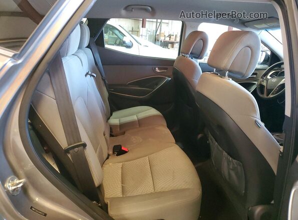 5NMZT3LB2JH097233 2018 HYUNDAI SANTA Gray Rear seats view