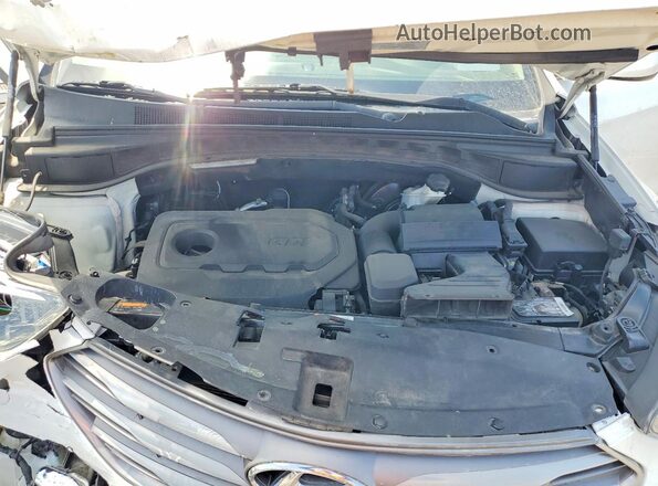 5NMZT3LB4HH026576 2017 HYUNDAI SANTA White Widok komory silnika