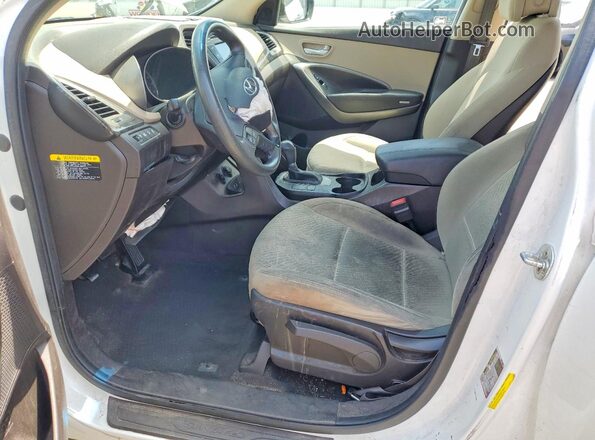5NMZT3LB4HH026576 2017 HYUNDAI SANTA White Widok wnętrza z przodu