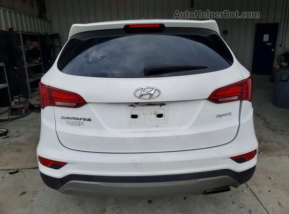 5NMZT3LB4JH074276 2018 HYUNDAI SANTA White უკანა ხედი