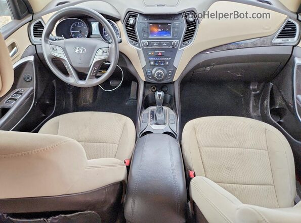5NMZT3LBXHH019826 2017 HYUNDAI SANTA White Dashboard view