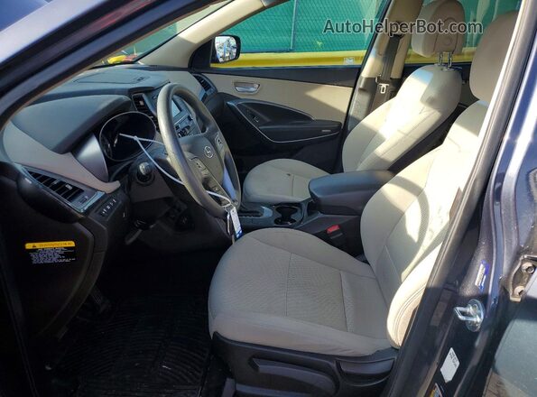 5NMZTDLB1JH057943 2018 HYUNDAI SANTA Синий Вид салона спереди