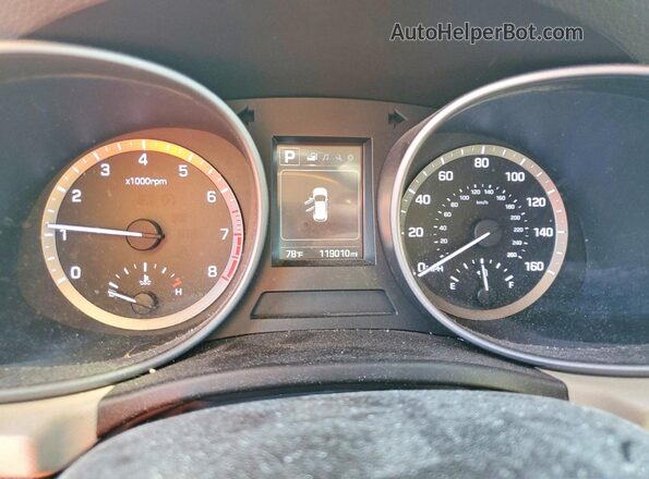 5NMZTDLB1JH057943 2018 HYUNDAI SANTA Синий Вид щитка приборов