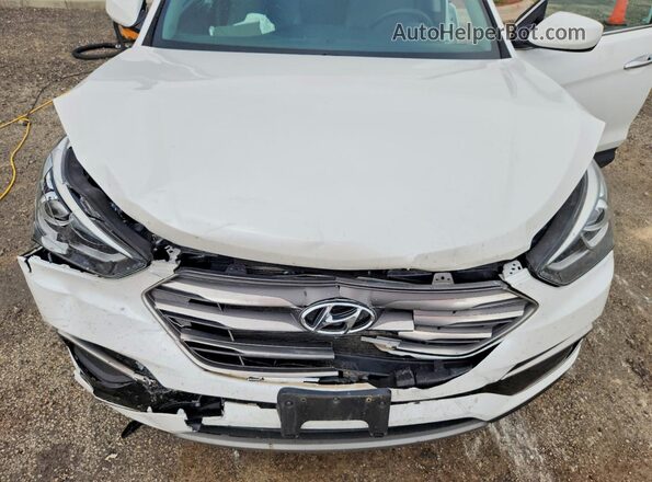 5NMZTDLB6HH009719 2017 HYUNDAI SANTA White Vista del compartimento del motor