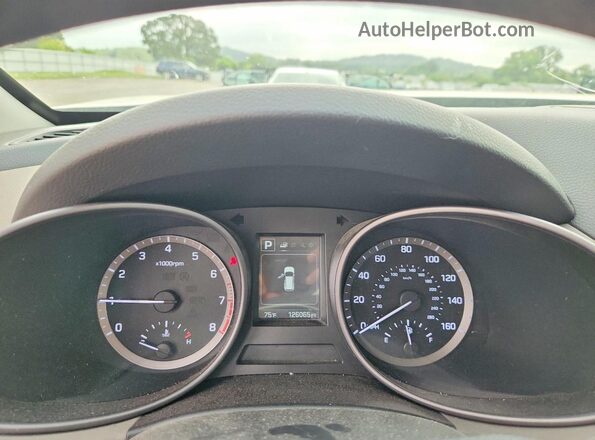 5NMZTDLB6HH009719 2017 HYUNDAI SANTA White Vista del cuadro de instrumentos