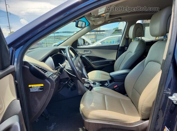 5NMZU3LB2HH047360 2017 HYUNDAI SANTA Blue Widok wnętrza z przodu