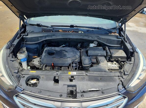 5NMZU3LB2HH047360 2017 HYUNDAI SANTA Blue Widok komory silnika