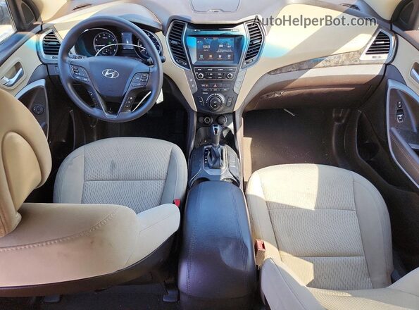 5NMZU3LB4HH016238 2017 HYUNDAI SANTA Blue Widok deski rozdzielczej