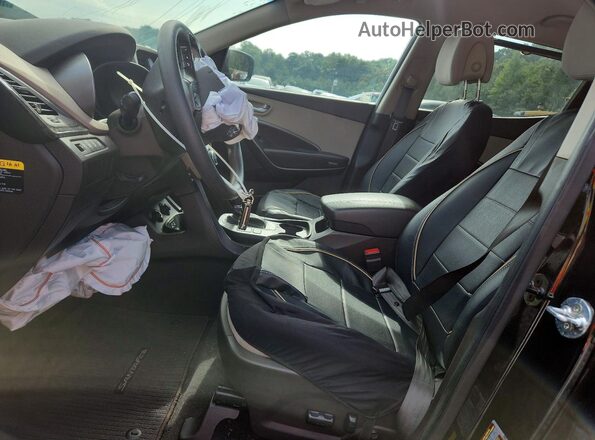 5NMZU3LB7HH011129 2017 HYUNDAI SANTA Black Widok wnętrza z przodu