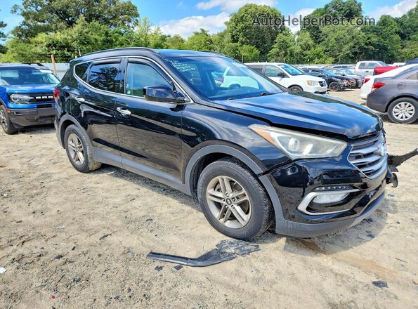 5NMZUDLB0HH008658 2017 HYUNDAI SANTA Black Przód prawy