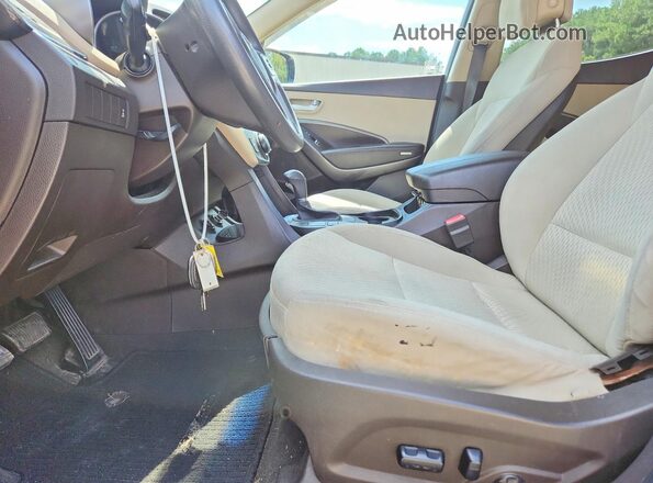 5NMZUDLB0HH008658 2017 HYUNDAI SANTA Black Widok wnętrza z przodu