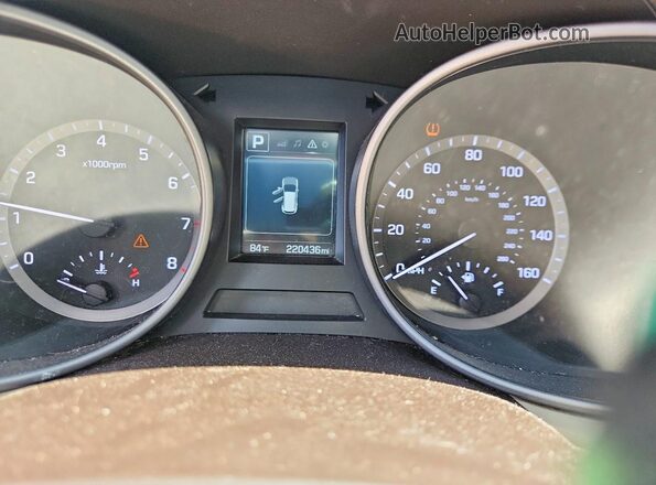 5NMZUDLB0HH008658 2017 HYUNDAI SANTA Black Widok zestawu wskaźników