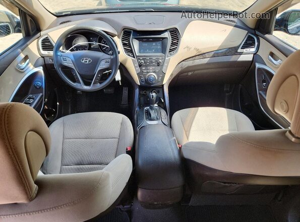 5NMZUDLB0HH008658 2017 HYUNDAI SANTA Black Widok deski rozdzielczej