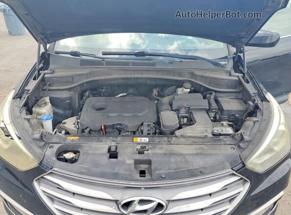 5NMZUDLB0HH011074 2017 HYUNDAI SANTA Черный Вид подкапотного пространства