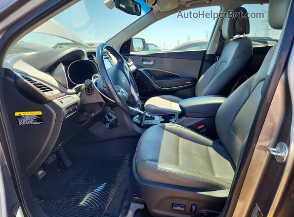 5NMZUDLB1HH035819 2017 HYUNDAI SANTA Beige Widok wnętrza z przodu