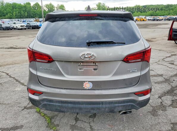 5NMZUDLB1HH036100 2017 HYUNDAI SANTA Gray Rear view