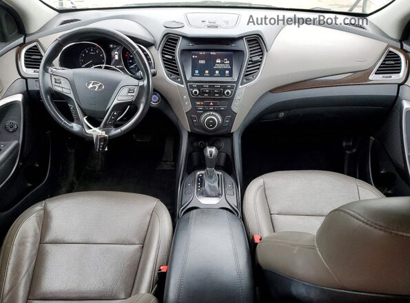 5NMZUDLB1HH036100 2017 HYUNDAI SANTA Gray Dashboard view