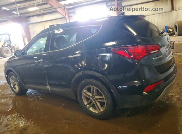 5NMZUDLB2JH087904 2018 HYUNDAI SANTA Black Trasero izquierdo