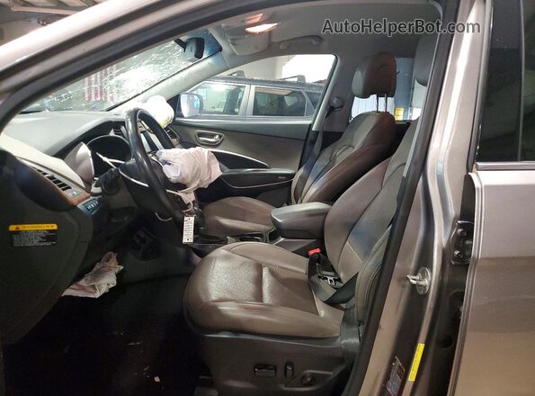 5NMZUDLB2JH098904 2018 HYUNDAI SANTA Gray Widok wnętrza z przodu