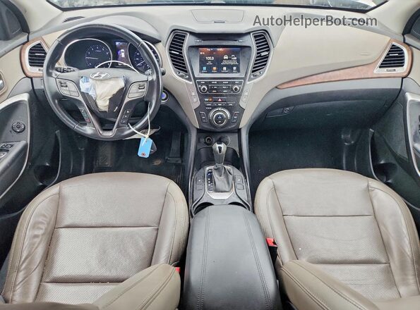 5NMZUDLB2JH103101 2018 HYUNDAI SANTA Beige Vista del salpicadero