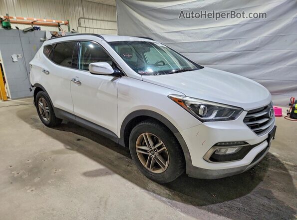 5NMZUDLB3JH082033 2018 HYUNDAI SANTA Белый Передняя правая четверть